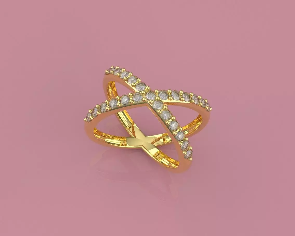 RING X WITH DI SIZE 17  3D print model_0