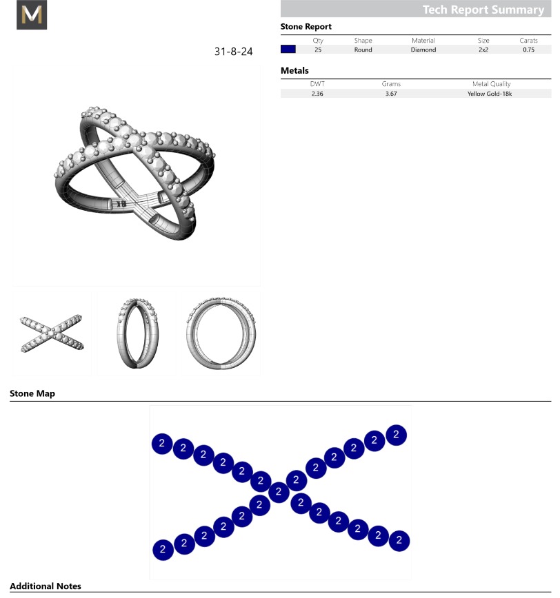 RING X WITH DI SIZE 17  3D print model_1