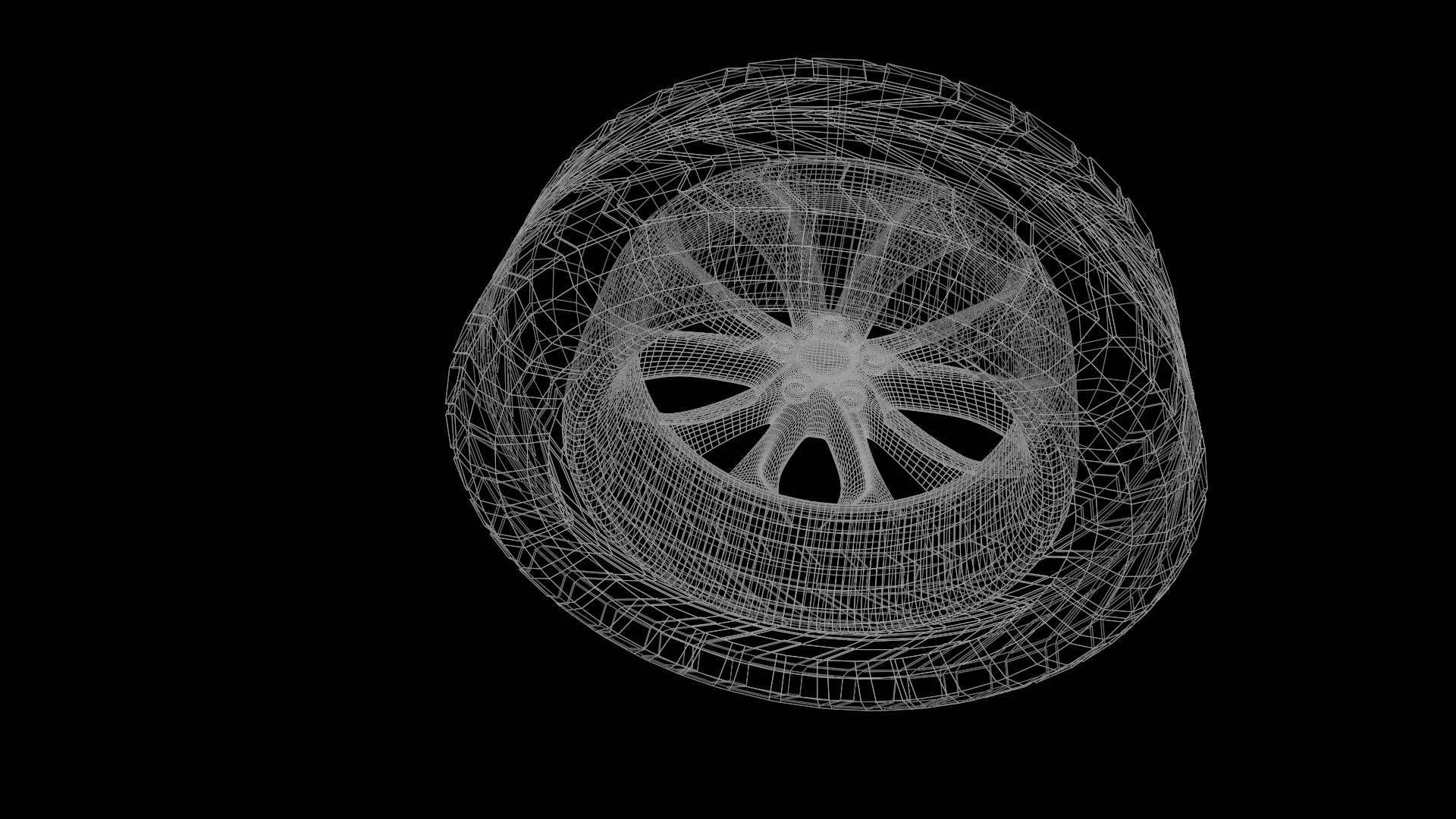 BWM X6 SUV TIRES Low-poly 3D model_9