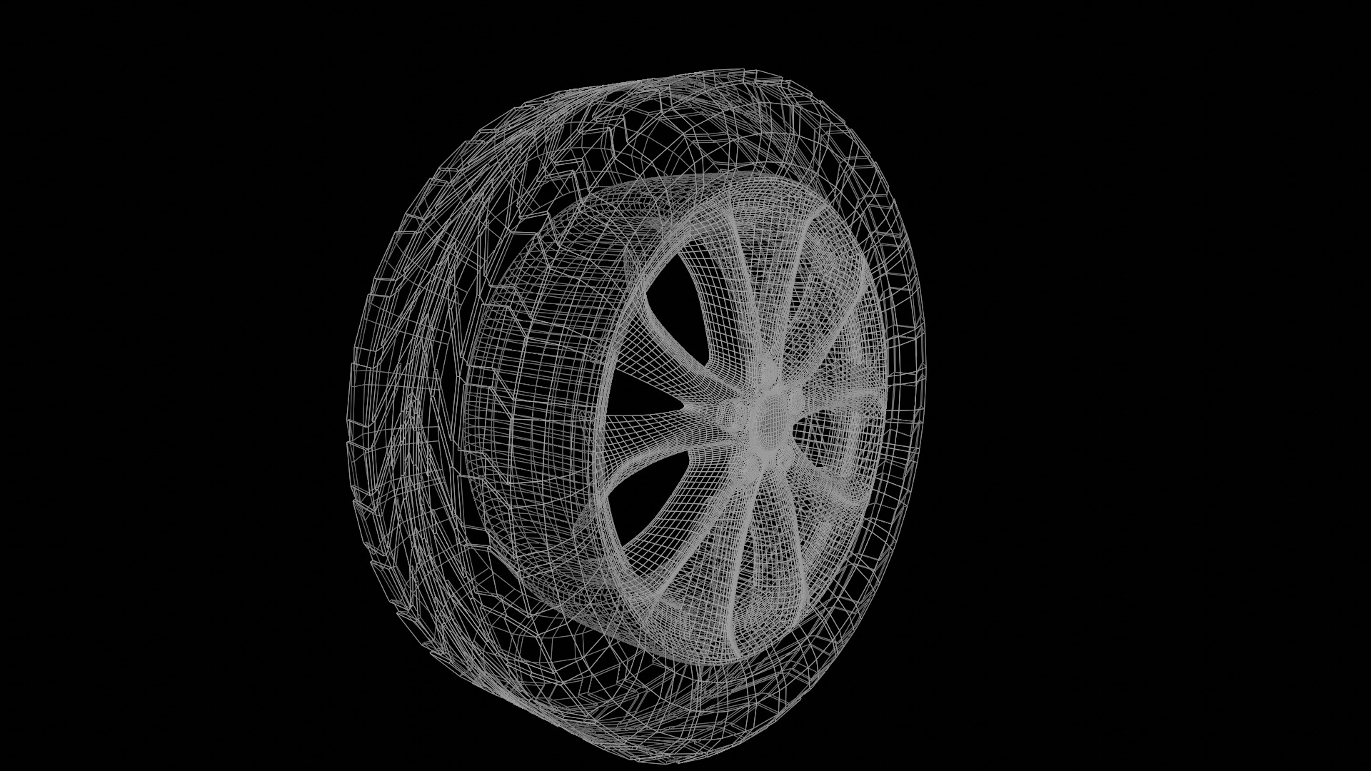 BWM X6 SUV TIRES Low-poly 3D model_4