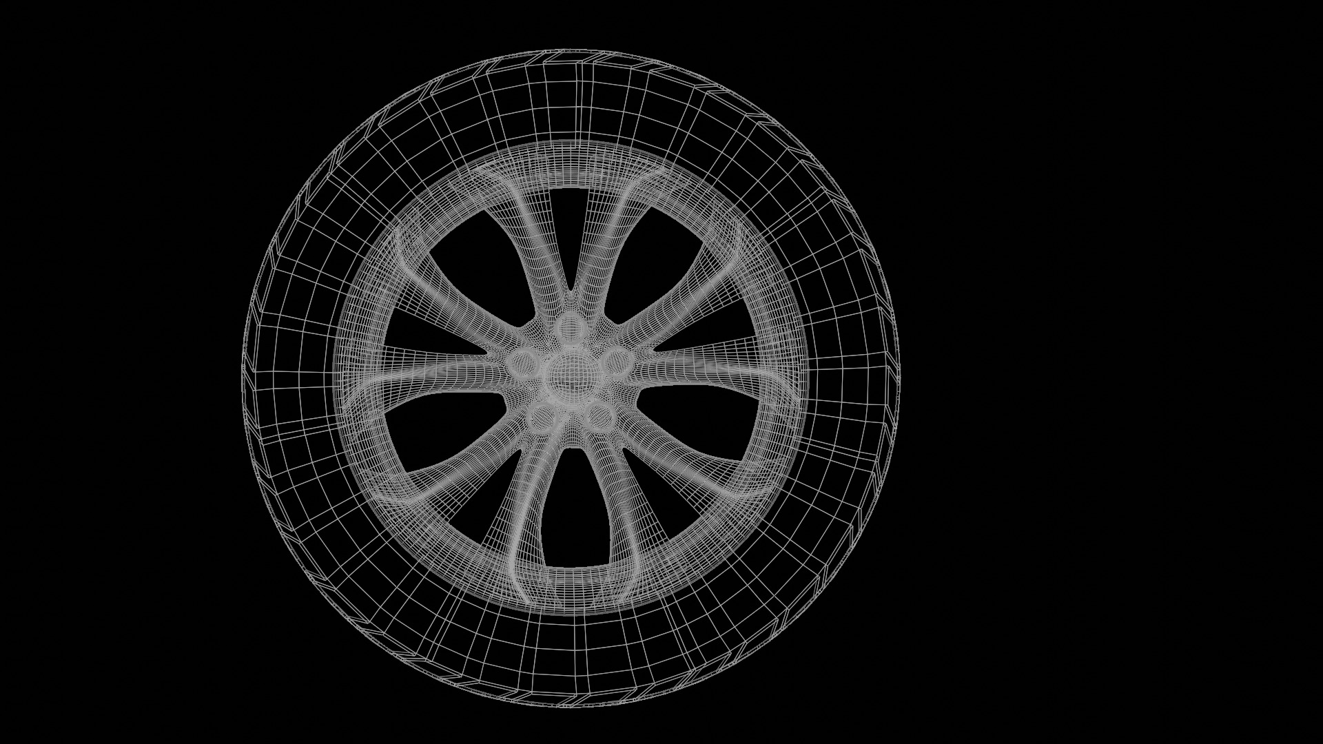 BWM X6 SUV TIRES Low-poly 3D model_7