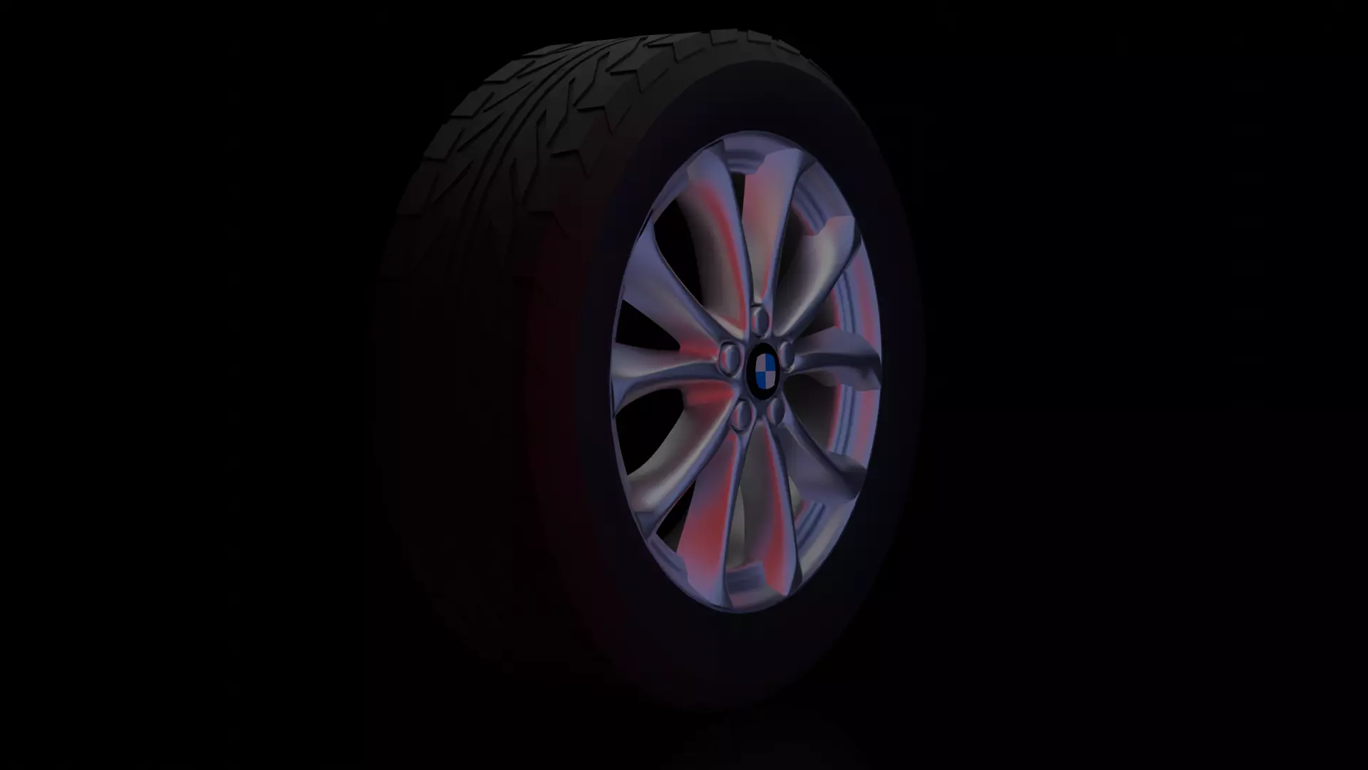 BWM X6 SUV TIRES Low-poly 3D model_0