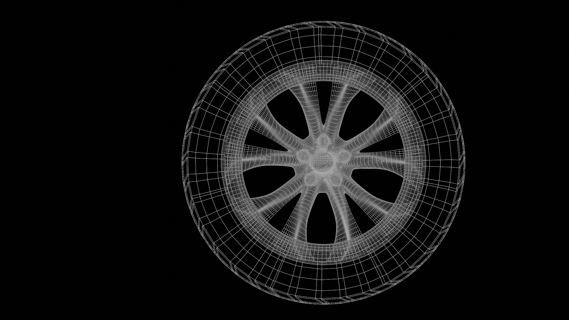 BWM X6 SUV TIRES Low-poly 3D model_8