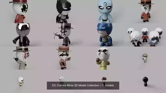 DC Comics Minis 3D Model Collection 