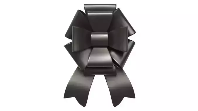 Christmas Bow Ribbon 46 Low-poly 3D model