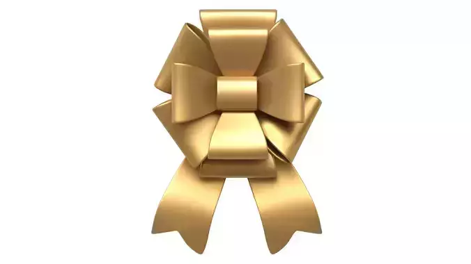 Christmas Bow Ribbon 47 Low-poly 3D model