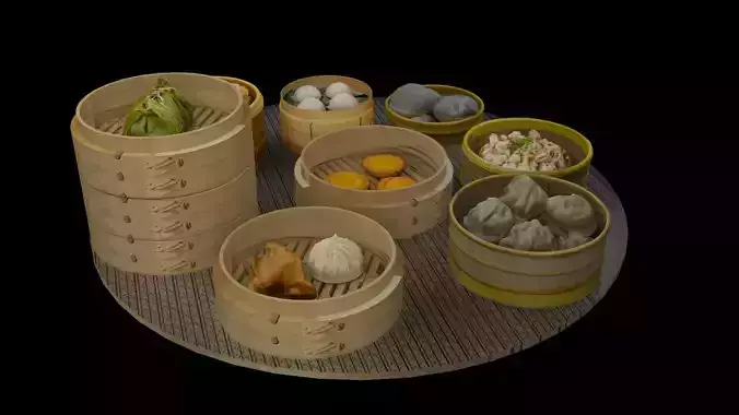 Chinese  dim sum  3D model