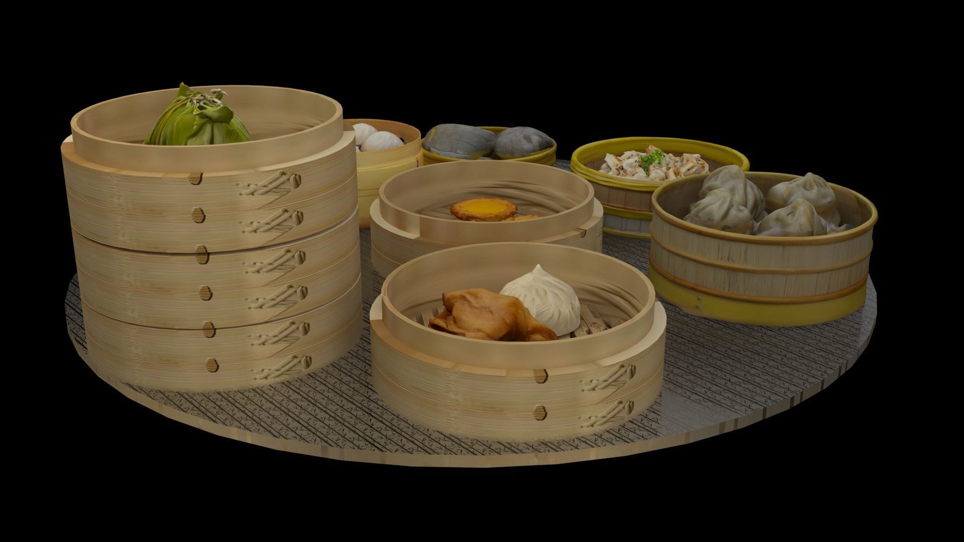 Chinese  dim sum  3D model_3