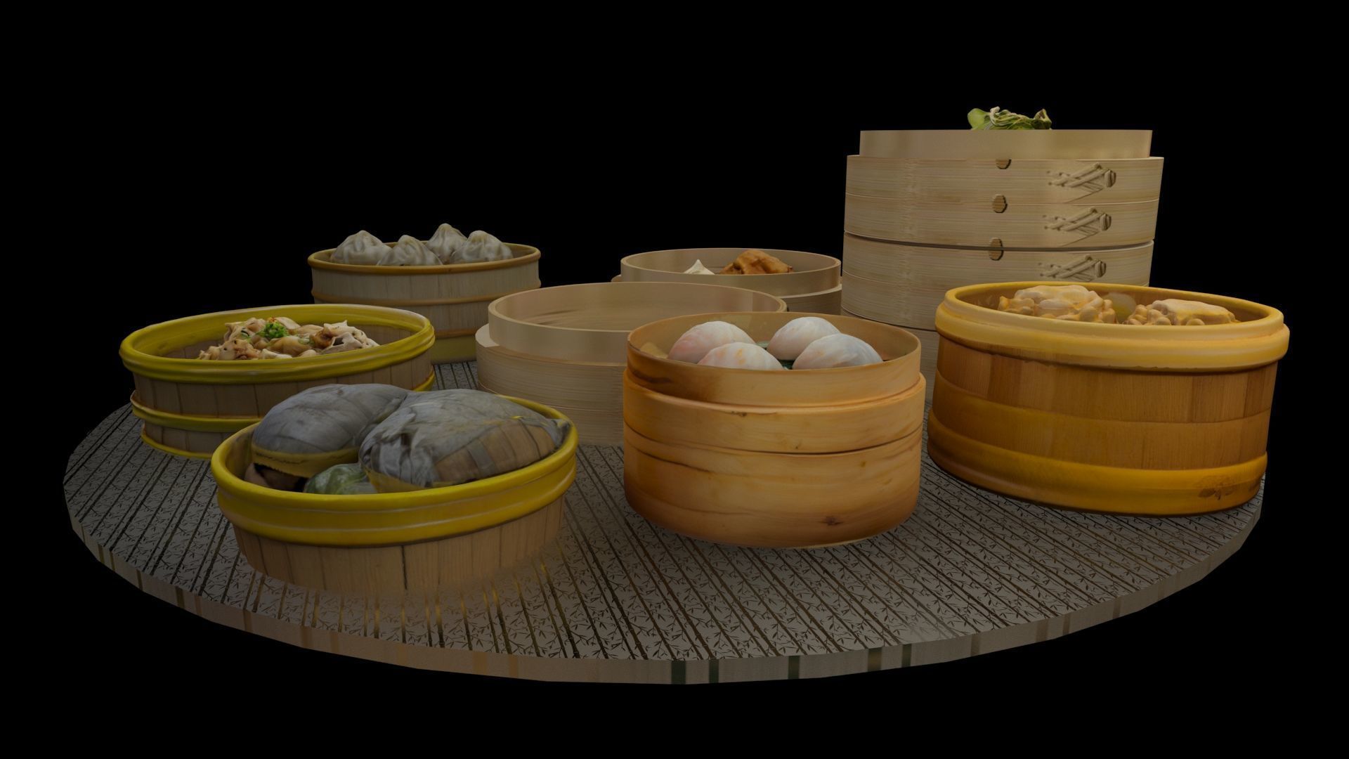 Chinese  dim sum  3D model_2