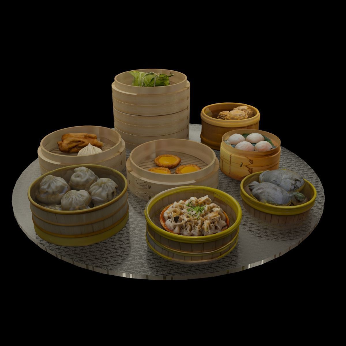 Chinese  dim sum  3D model_6