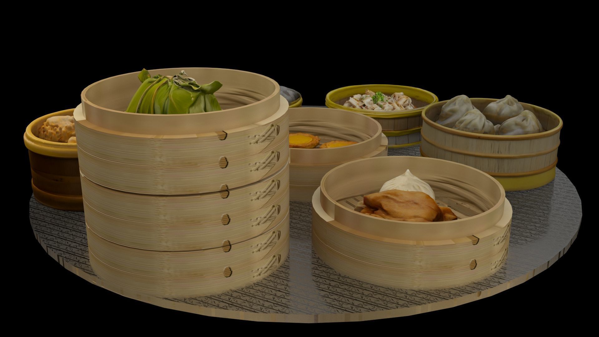 Chinese  dim sum  3D model_5