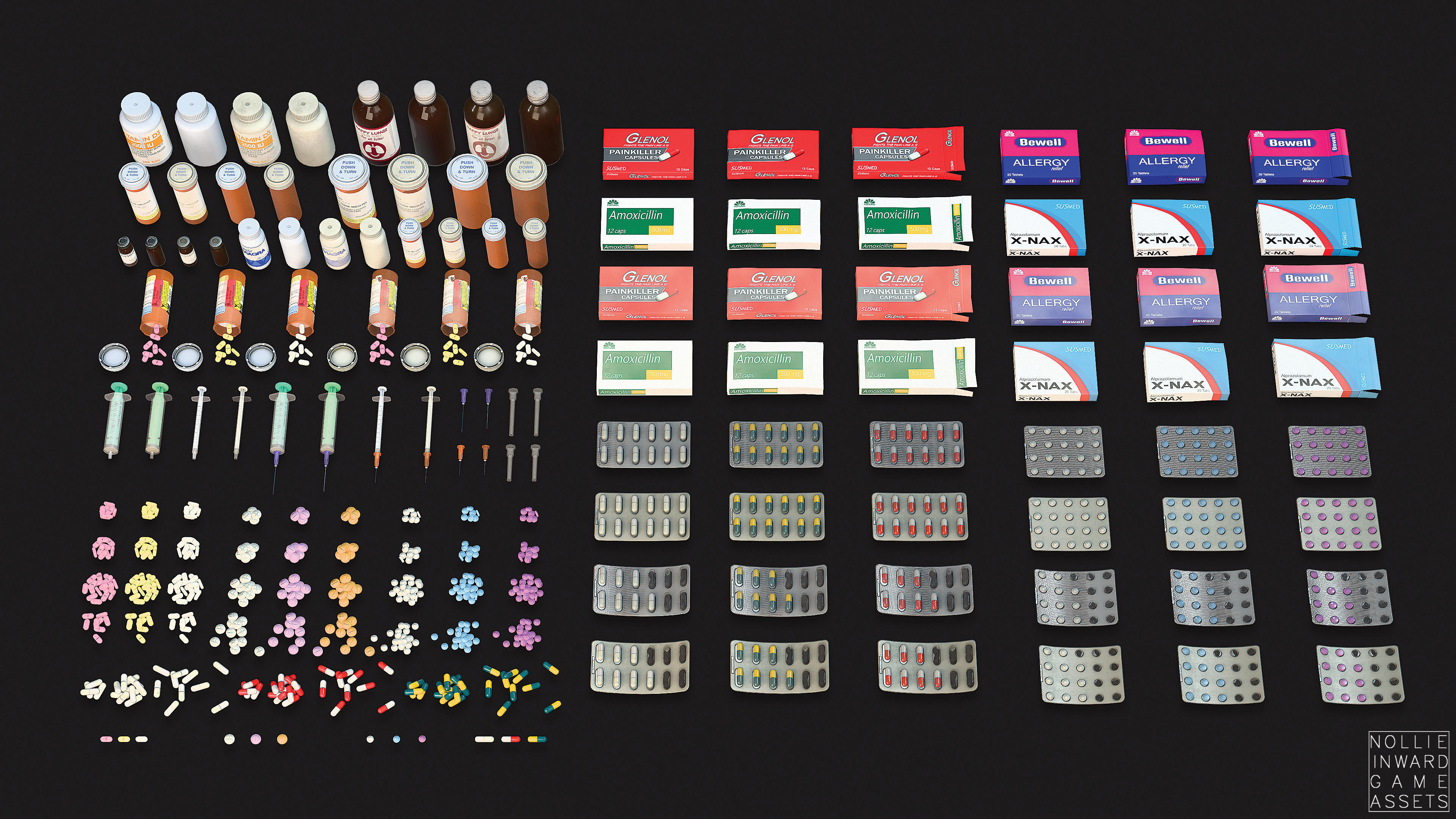 Medicine Pack - Game Ready Drawcall Optimized Low-poly 3D model_7