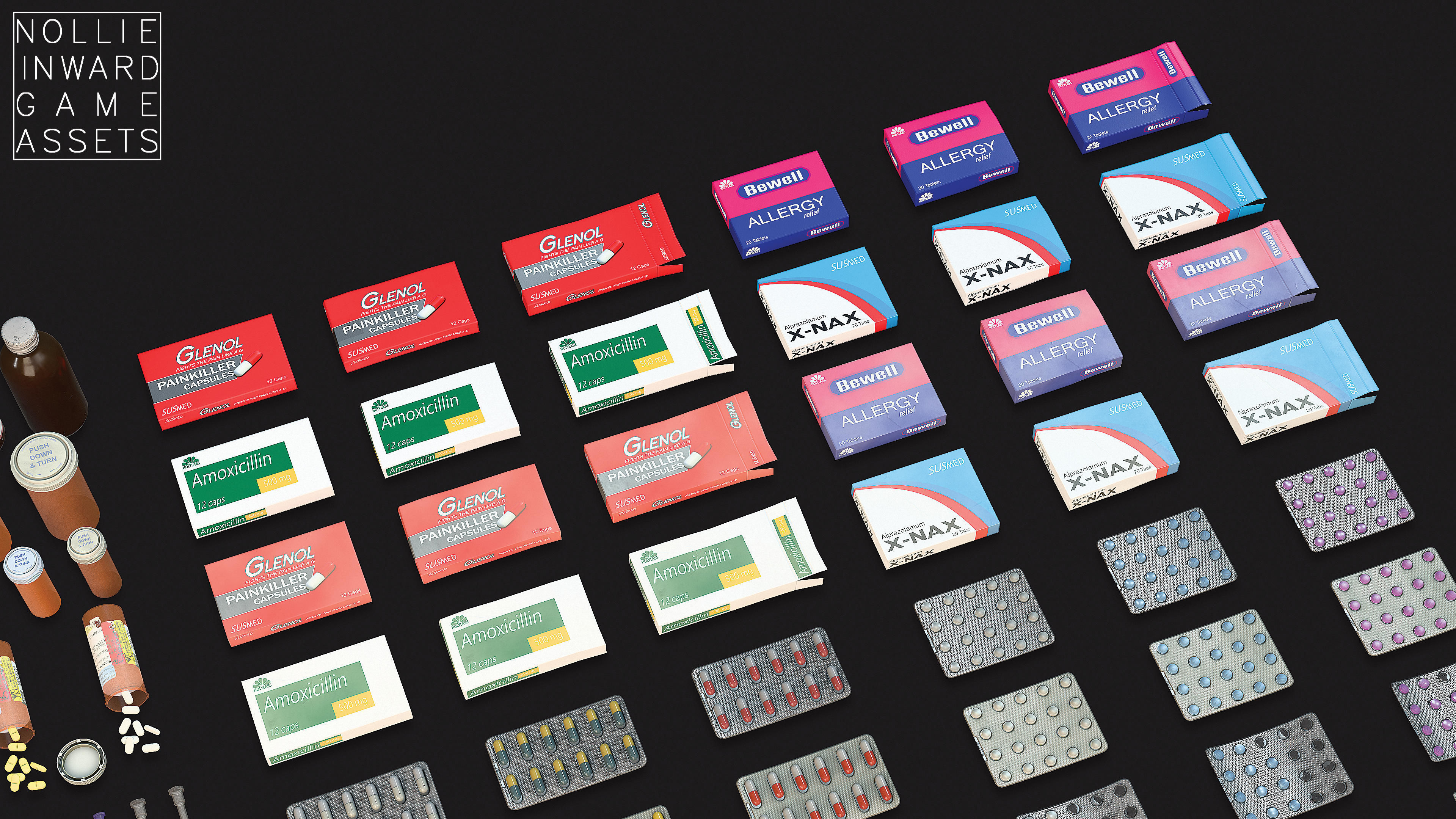 Medicine Pack - Game Ready Drawcall Optimized Low-poly 3D model_10