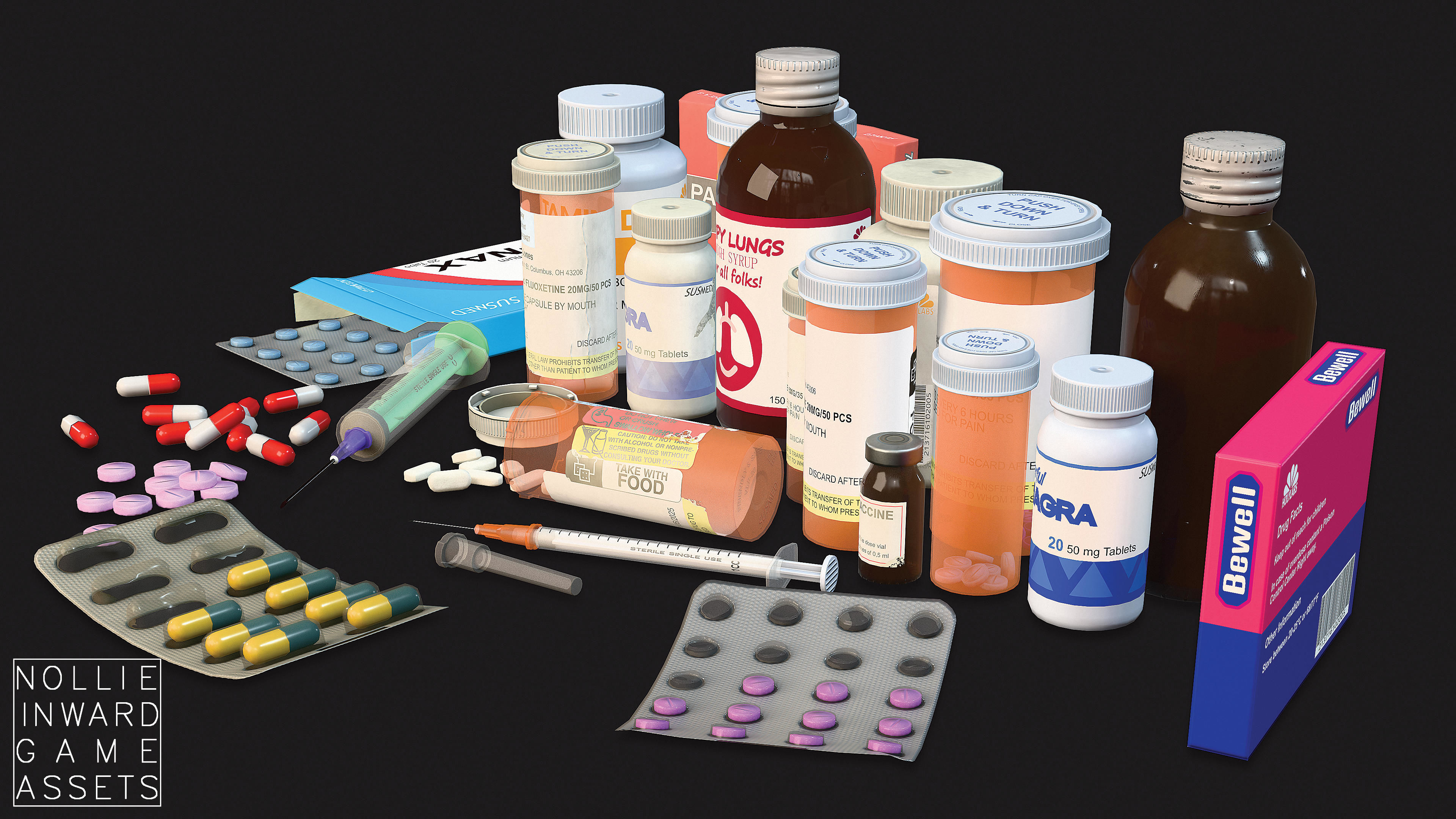 Medicine Pack - Game Ready Drawcall Optimized Low-poly 3D model_3