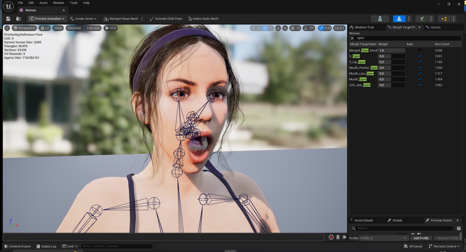 Realistic Female Athlete in Sportswear Unreal Engine Ready Low-poly 3D model_7
