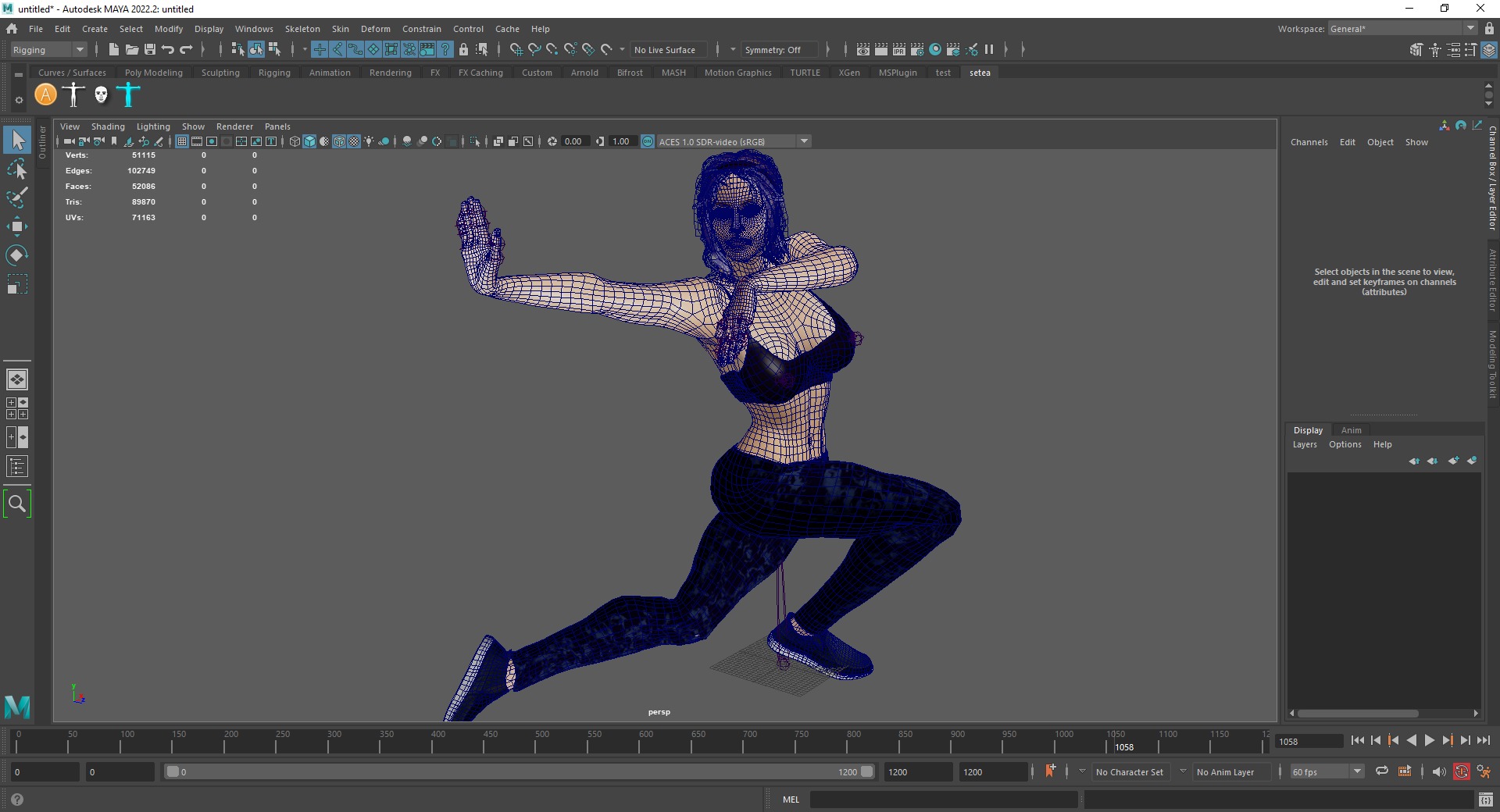 Realistic Female Athlete in Sportswear Maya Ready Low-poly 3D model_4