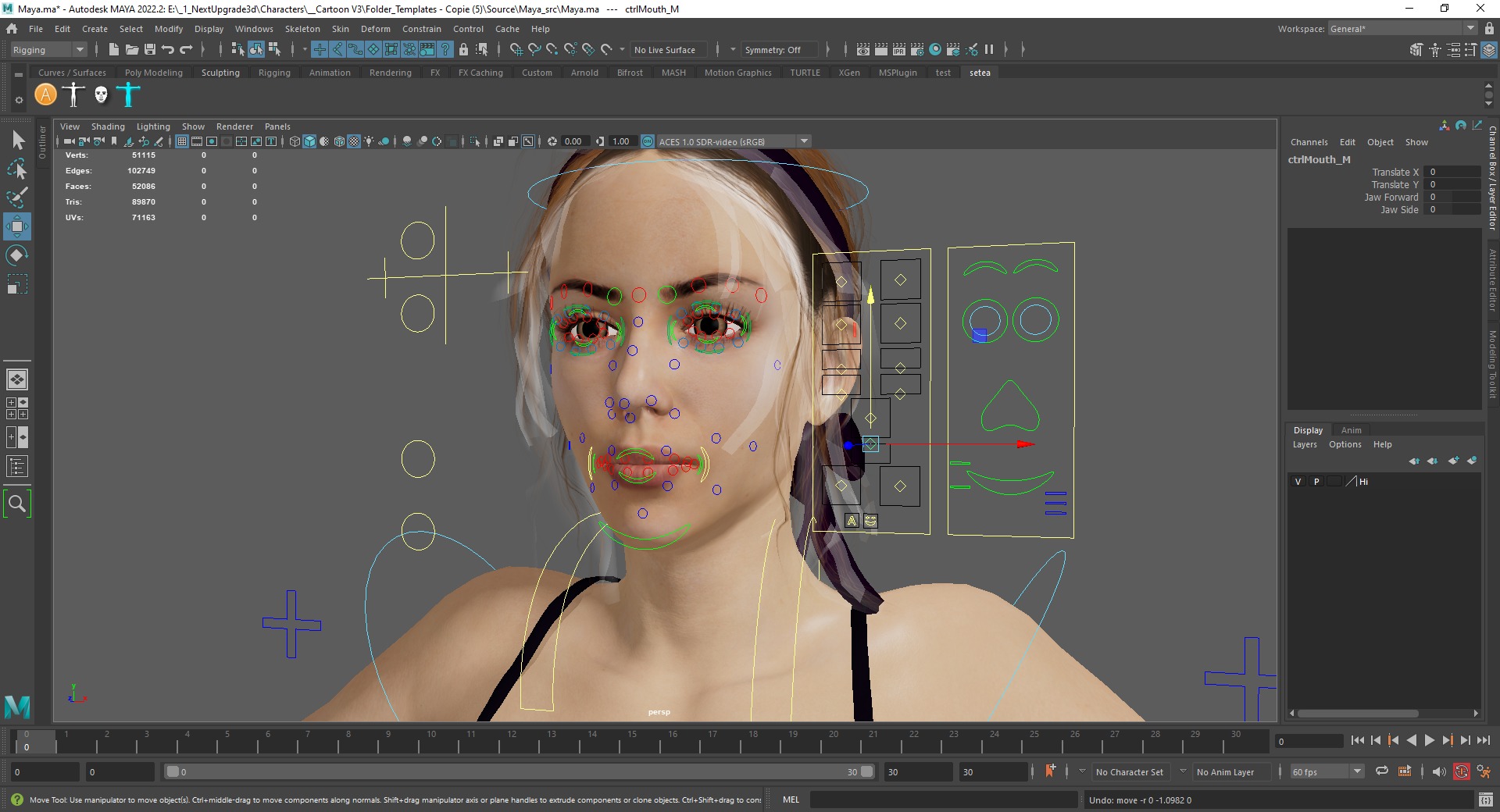 Realistic Female Athlete in Sportswear Maya Ready Low-poly 3D model_8