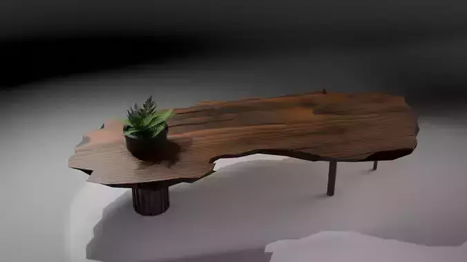 Natural Edge Wooden Dining Table