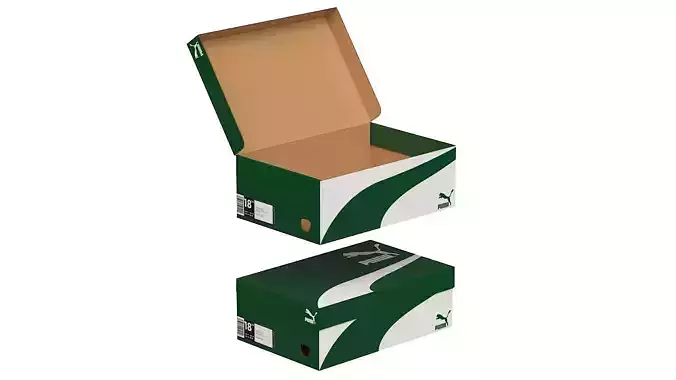 Puma Shoe Box 01 Low-poly 3D model