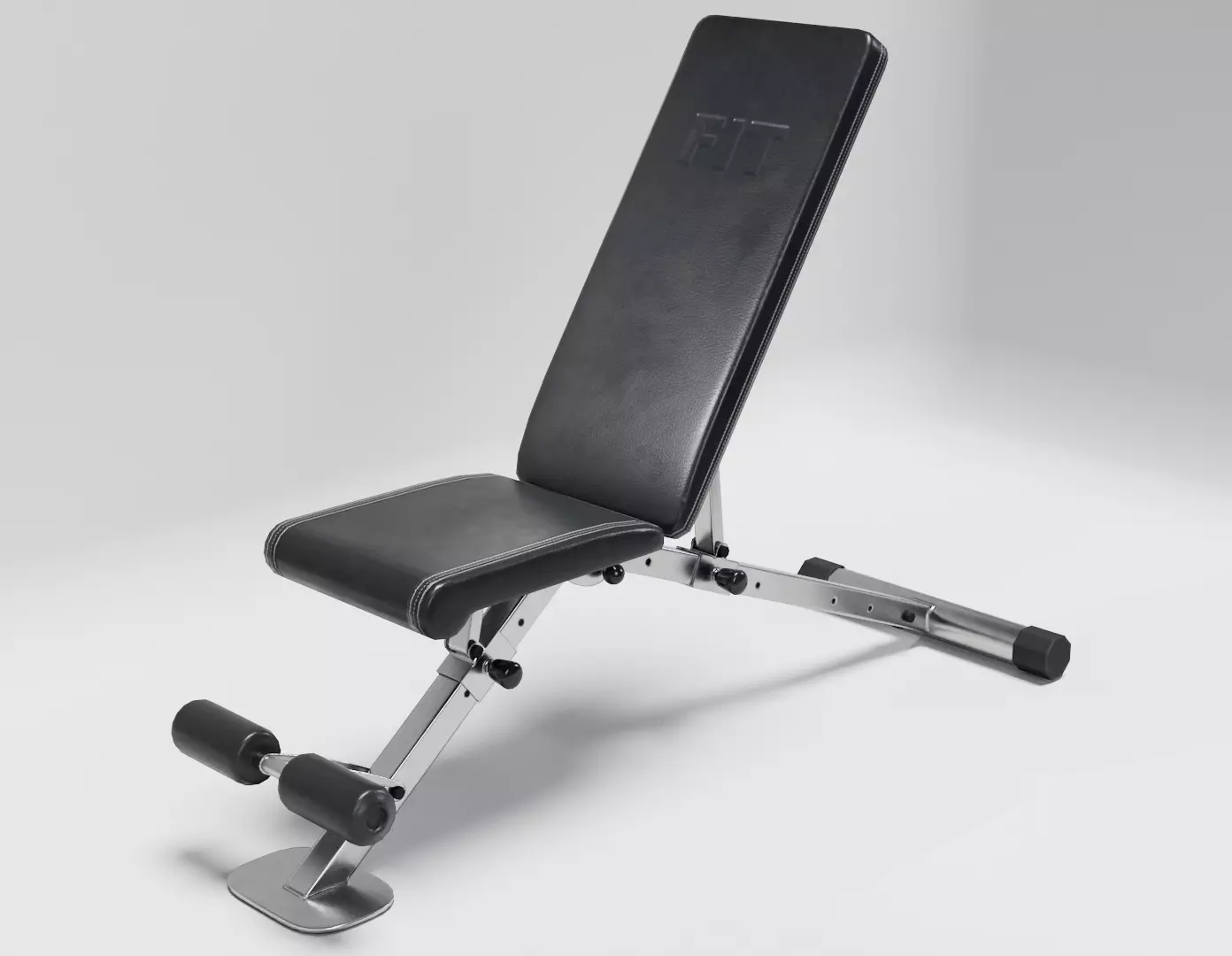 Gym Weight Bench Low-poly 3D model_0