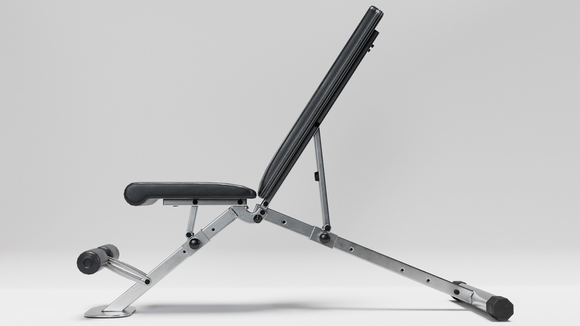 Gym Weight Bench Low-poly 3D model_1