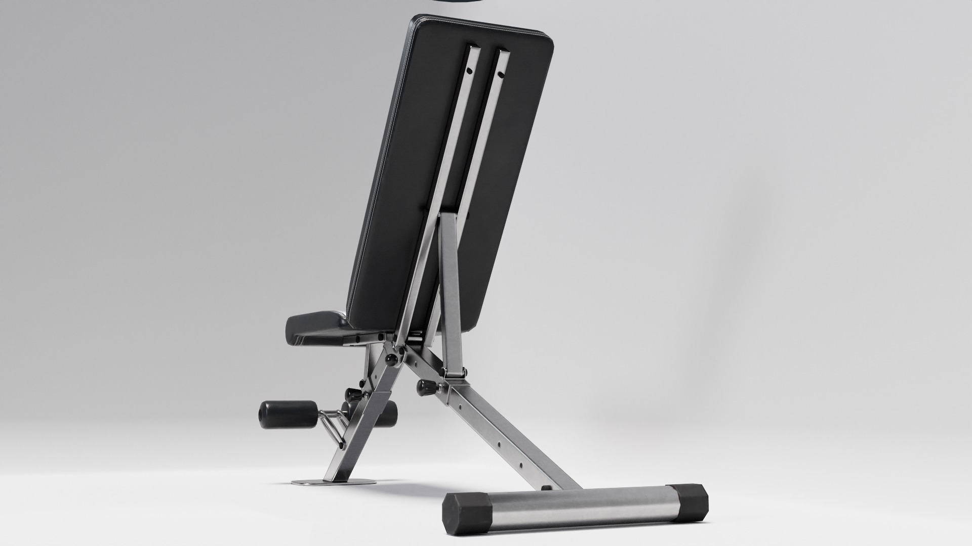 Gym Weight Bench Low-poly 3D model_2