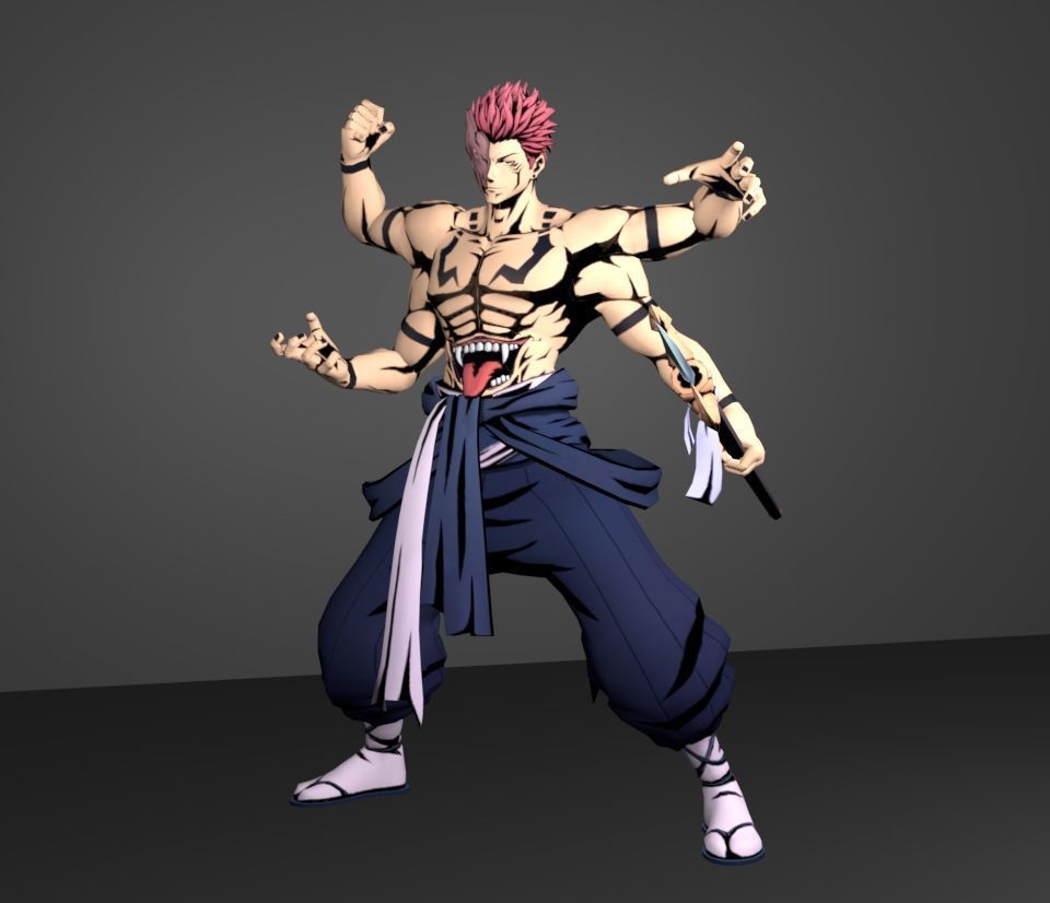 sukuna final form 3D model_1