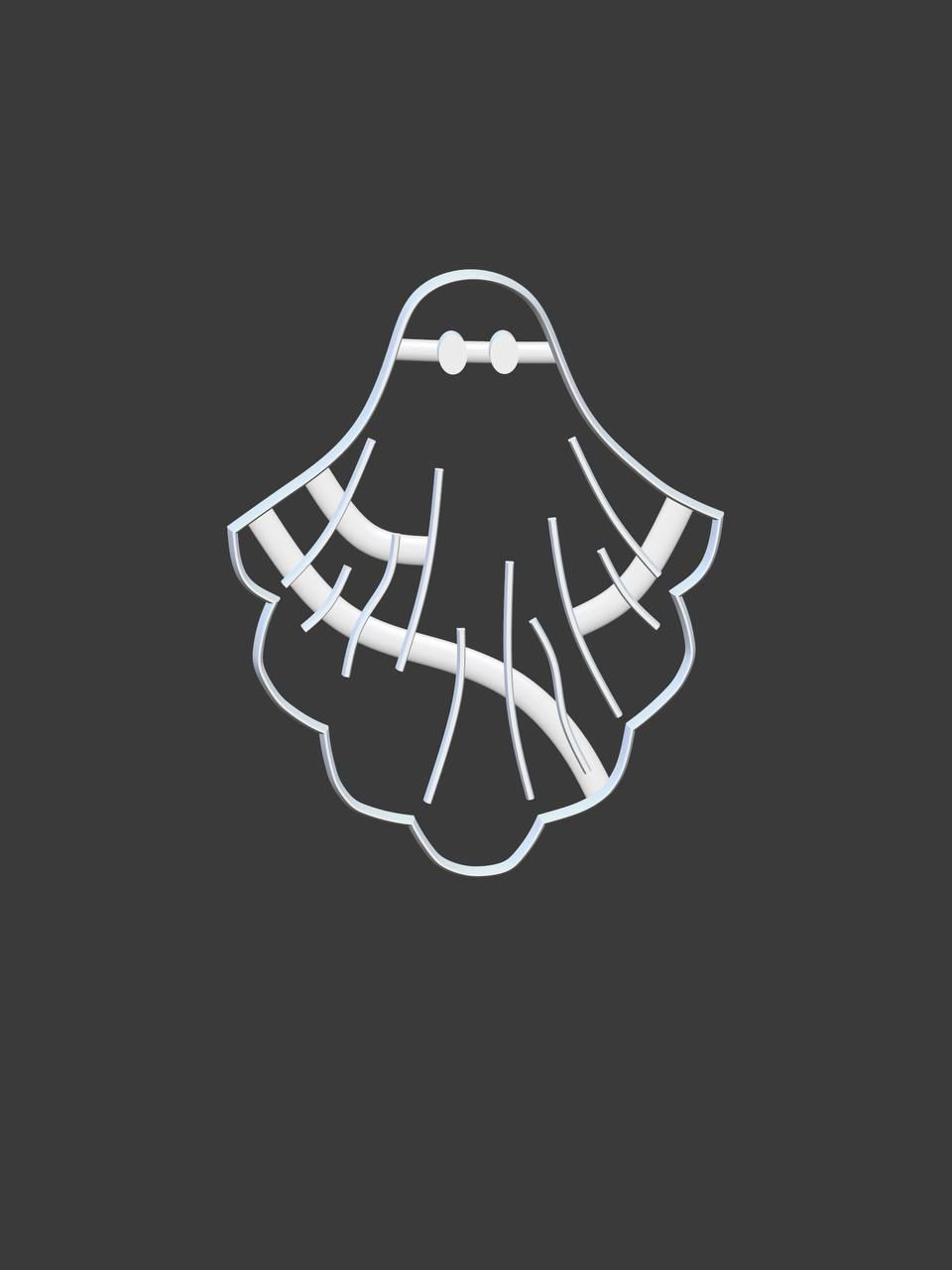 Ghost Cookie Cutter - Cookie Cutter - Cute Ghost Cookie Cutter 3D print model_2