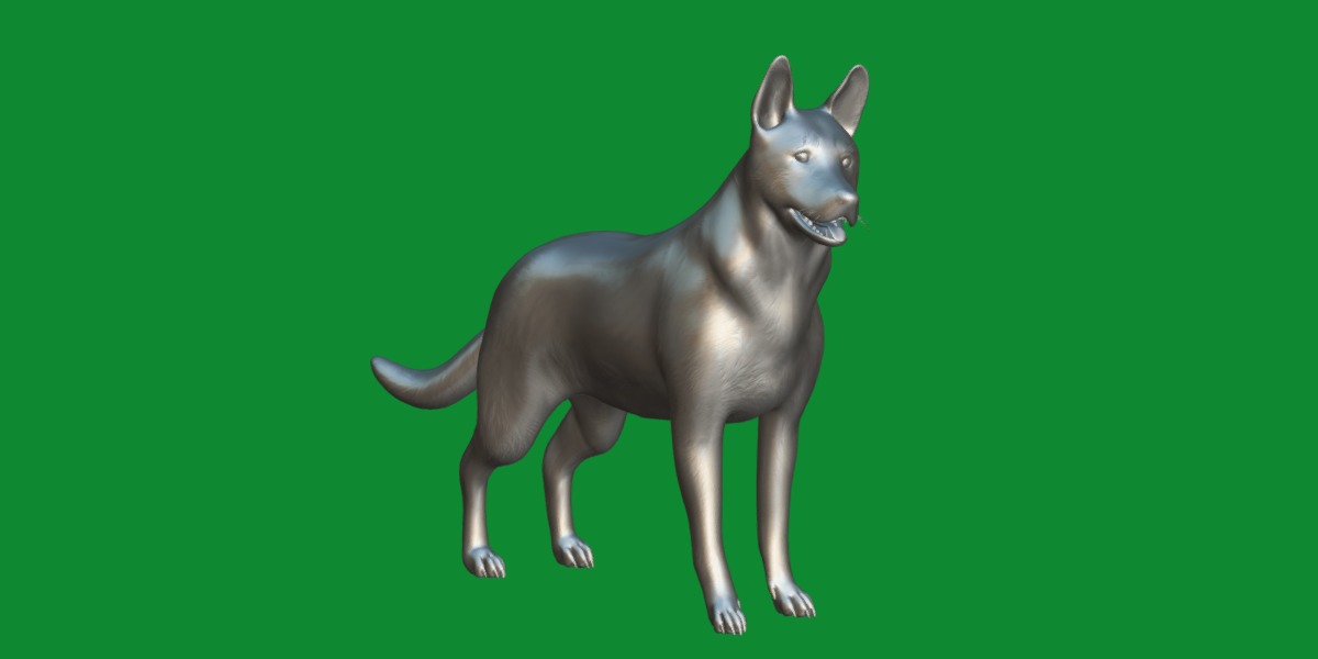 Shiloh Shepherd Dog Low-poly 3D model_17