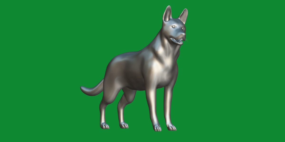 Shiloh Shepherd Dog Low-poly 3D model_16