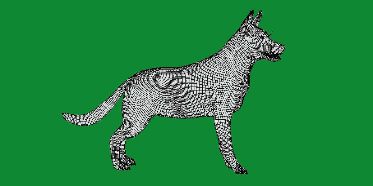 Shiloh Shepherd Dog Low-poly 3D model_19