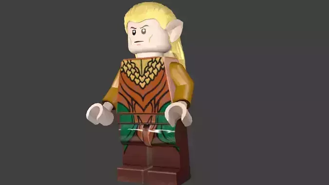 LEGO LEGOLAS Low-poly 3D model