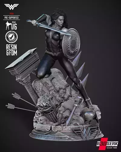 B3DSERK Wonder Girl Sculpture