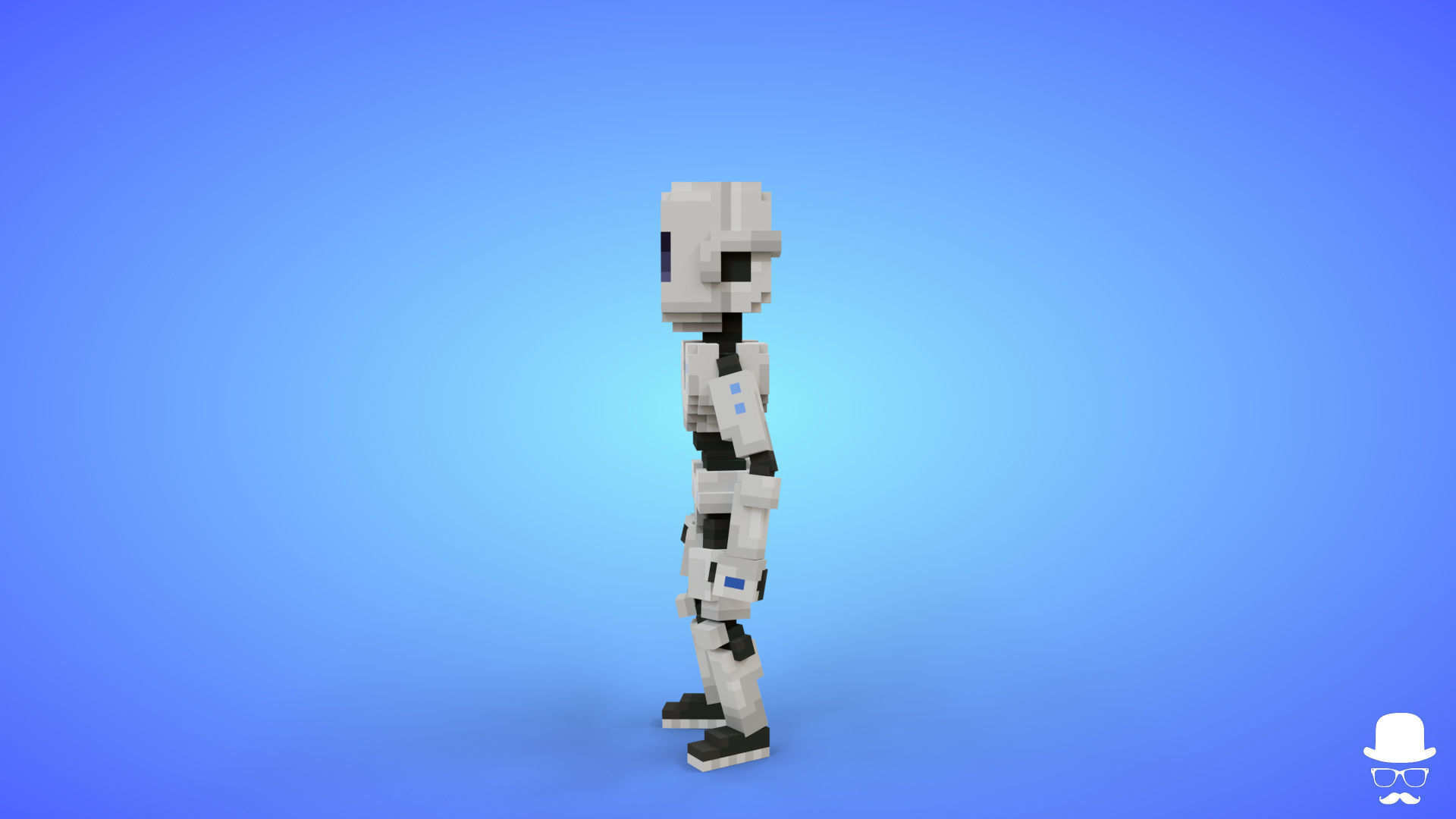 Robot Voxel Character - 3D Lowpoly Game Asset Low-poly 3D model_1