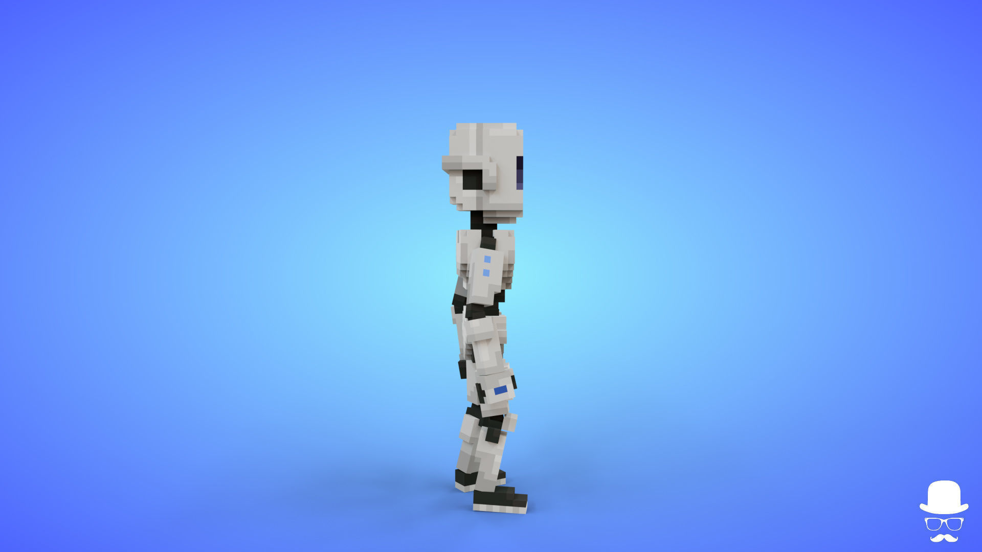 Robot Voxel Character - 3D Lowpoly Game Asset Low-poly 3D model_3