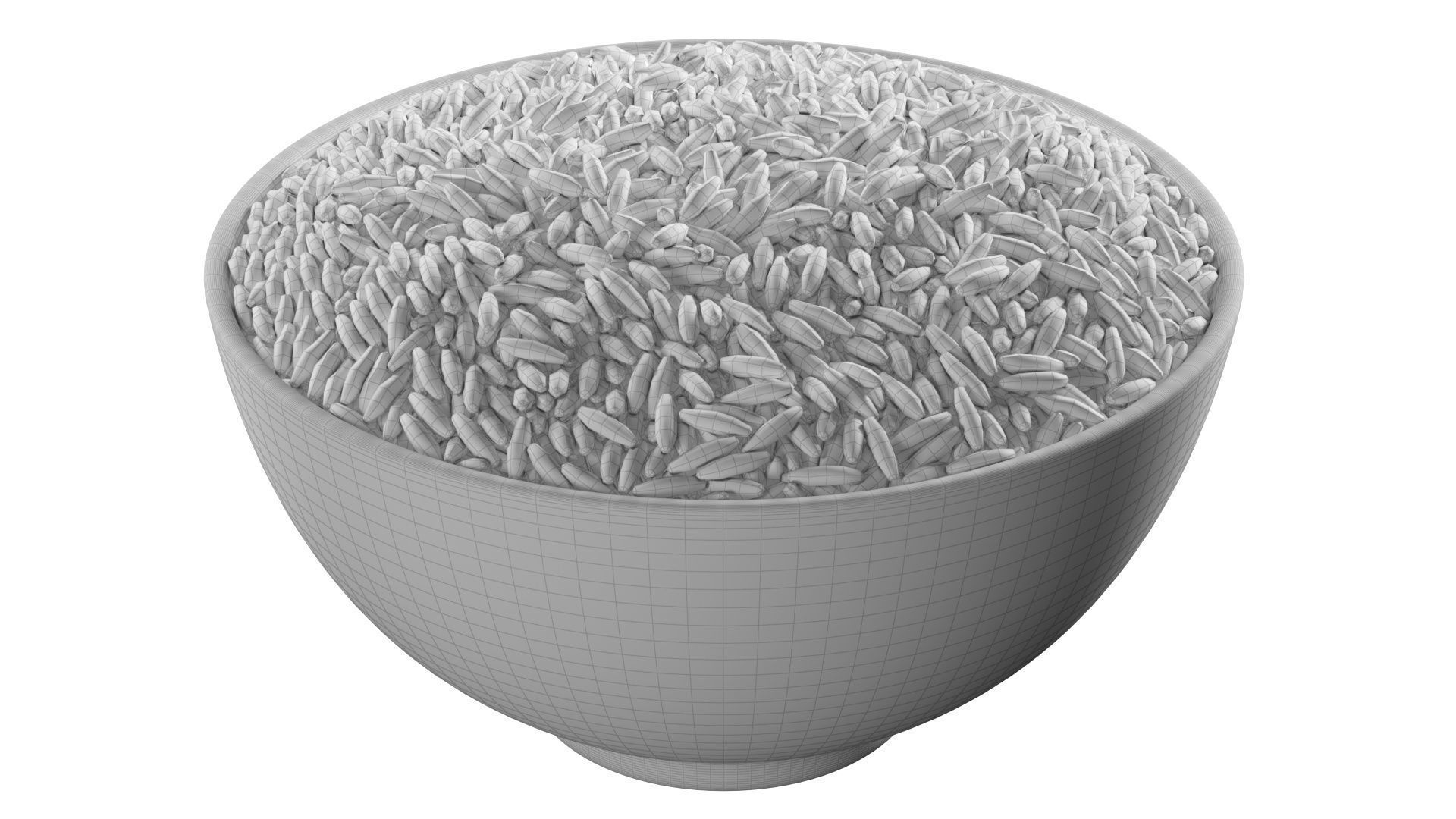 Uncooked Bowl of Rice 3D model_9