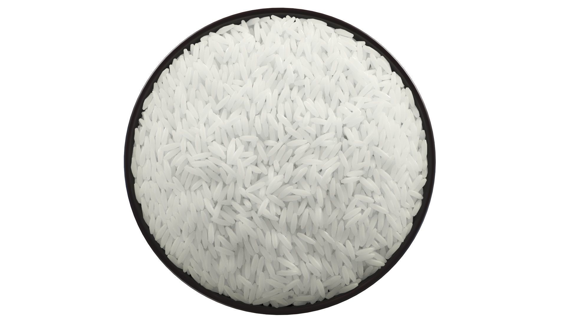 Uncooked Bowl of Rice 3D model_6