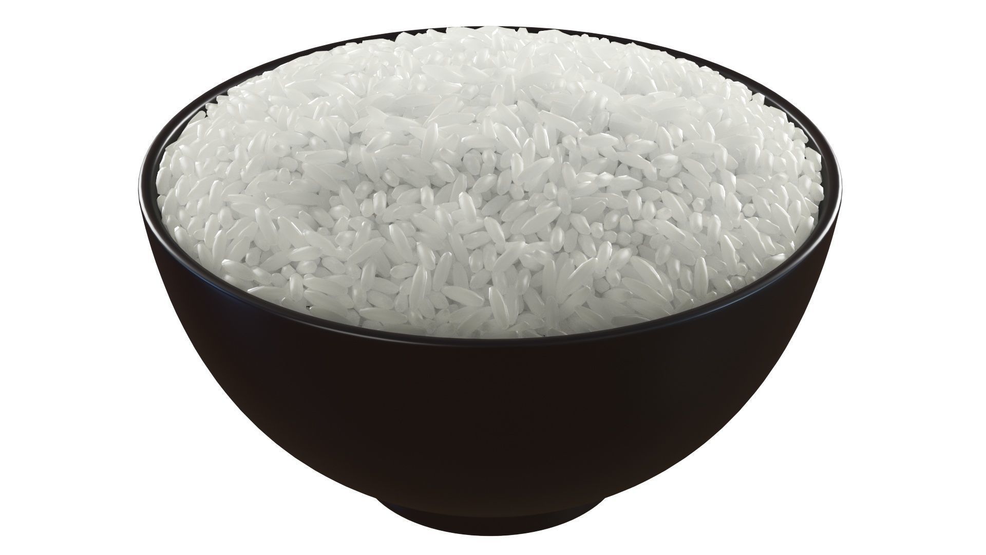 Uncooked Bowl of Rice 3D model_4