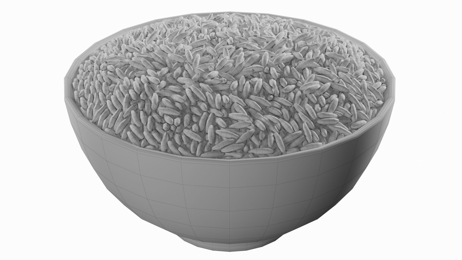 Uncooked Bowl of Rice 3D model_8