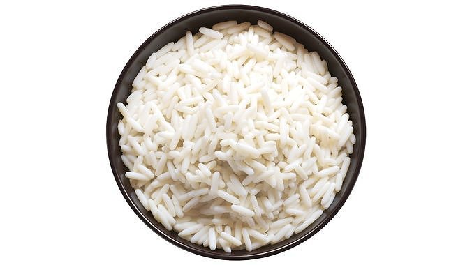 Cooked Bowl of Rice 3D model 4