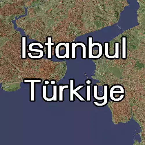 Istanbul Turkiye - city and urban 3D model