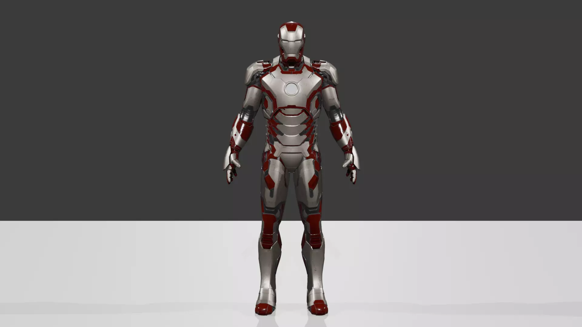 Iron Man MK 42 - Rig 3D model 3D model