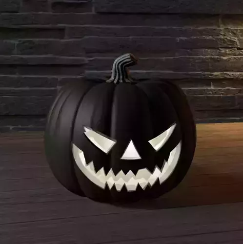 A carved pumpkin 