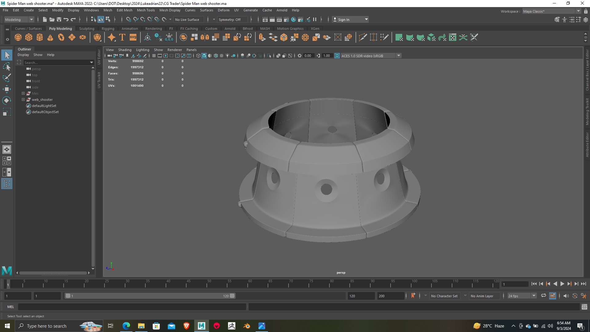 Spider Man web shooter 3D print model_3