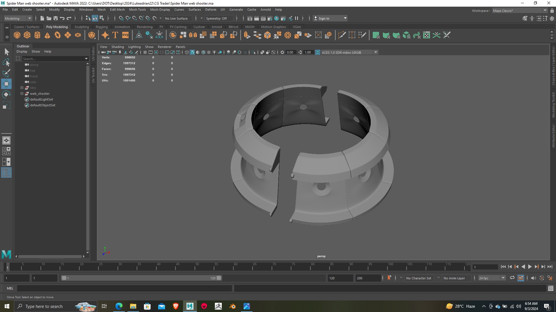 Spider Man web shooter 3D print model_4