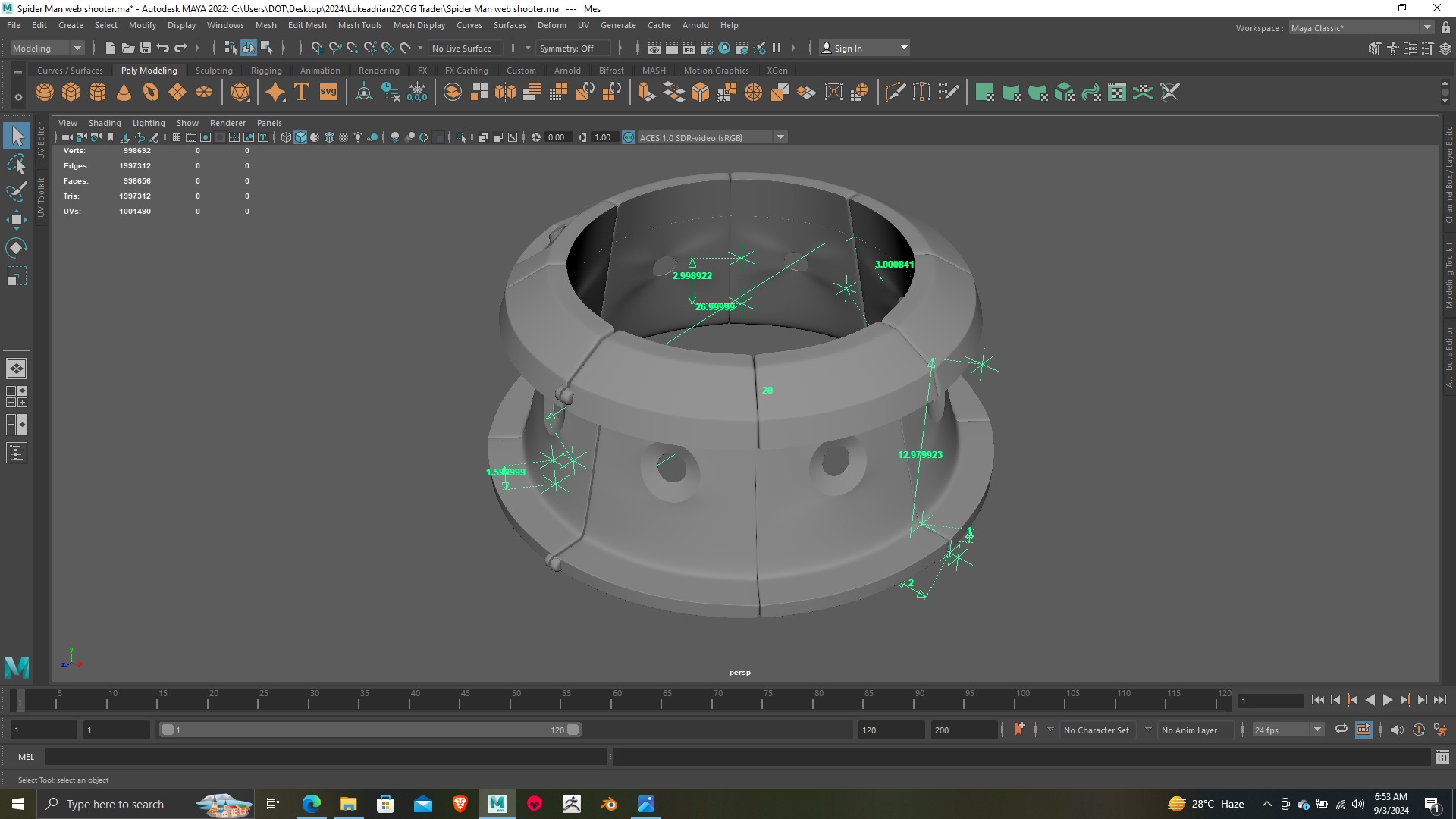 Spider Man web shooter 3D print model_1