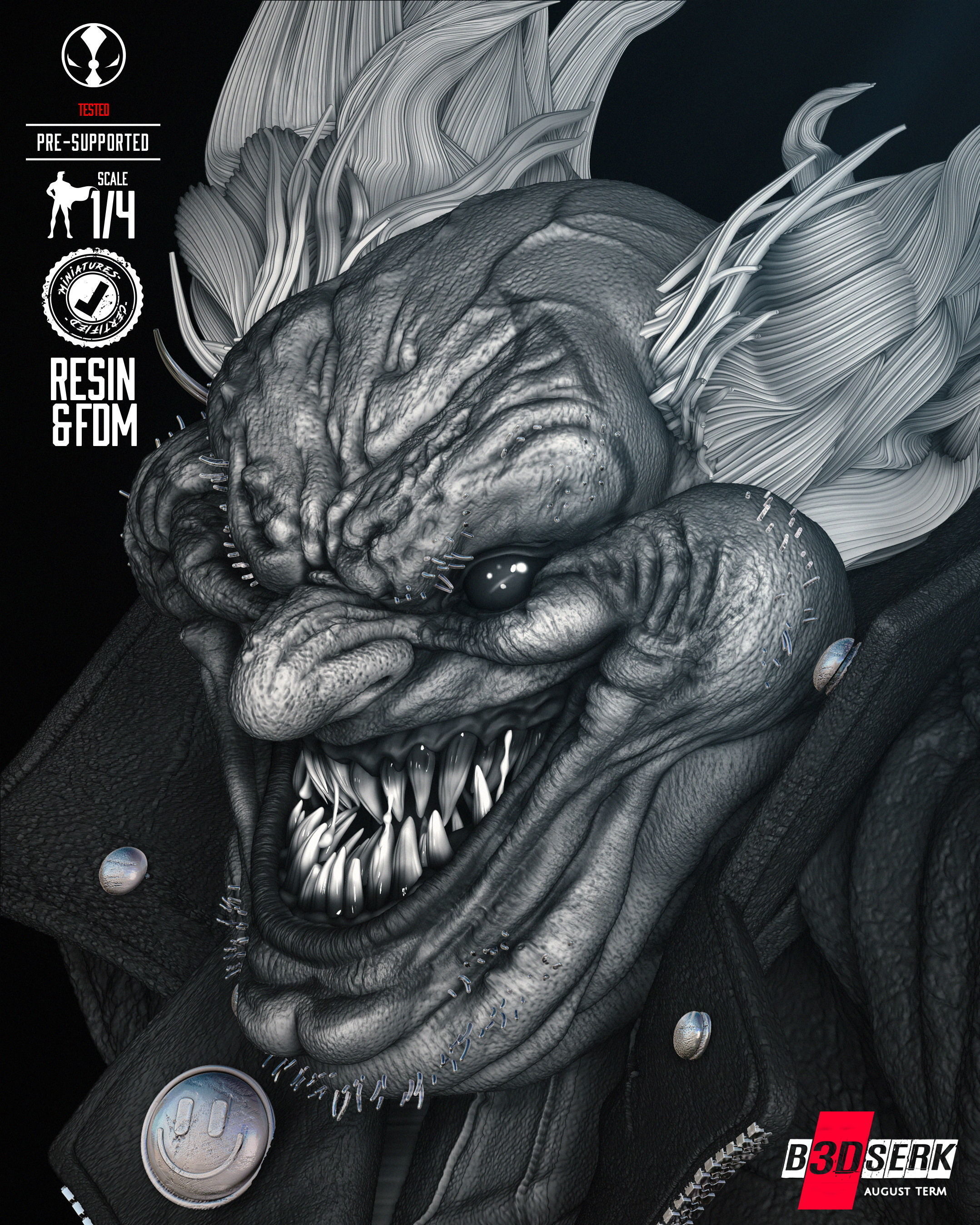 B3DSERK Violator Bust  3D print model_7