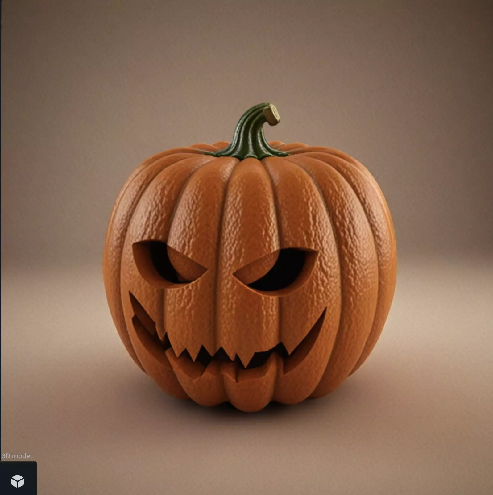 A carved pumpkin Free 3D model