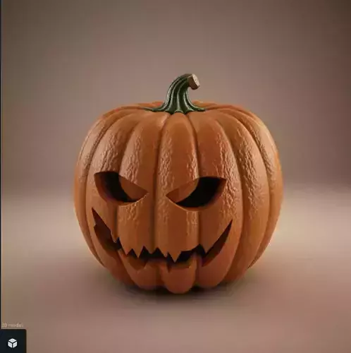 A carved pumpkin 
