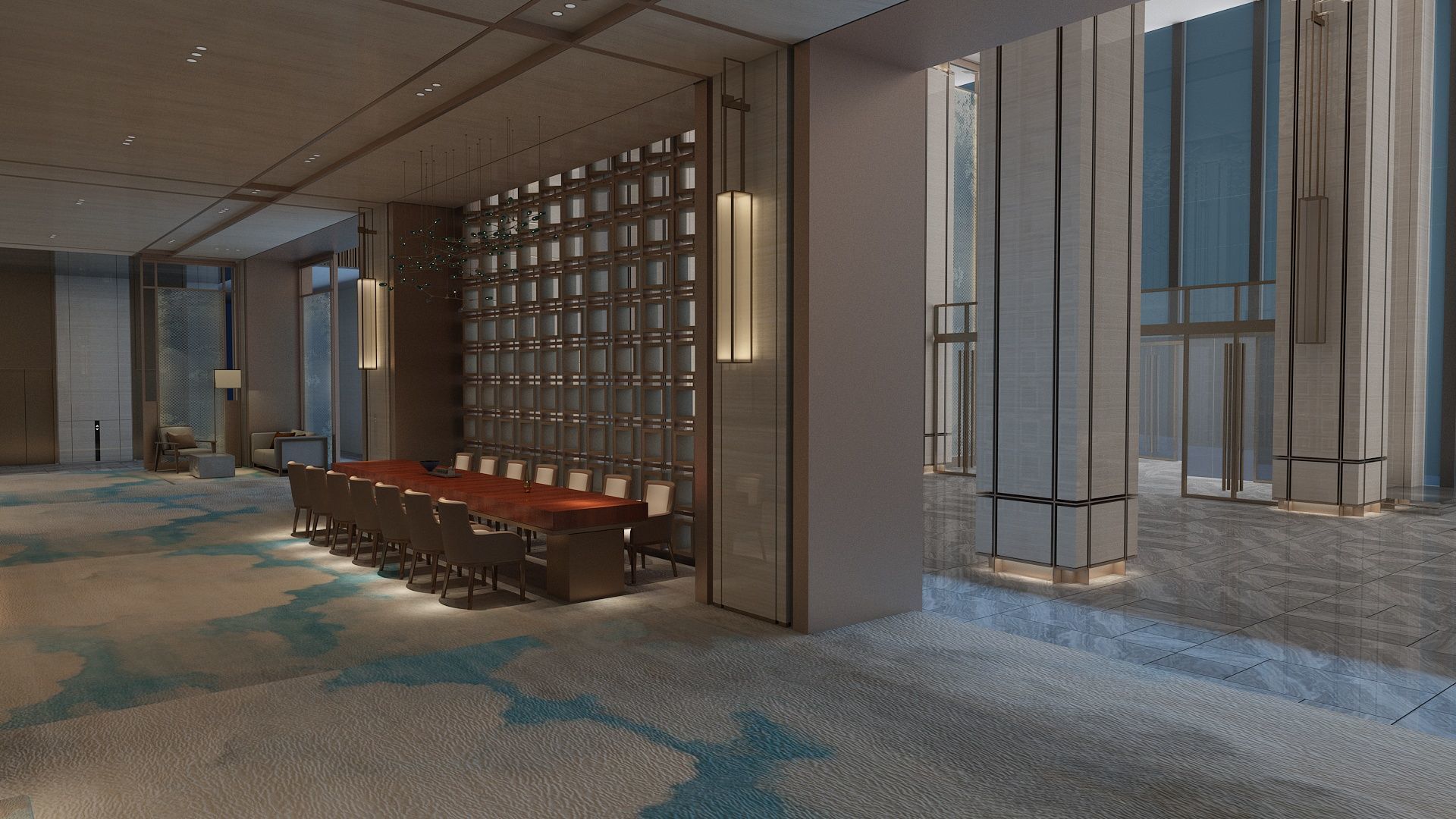 The Hotel Lobby 15 3D model_4